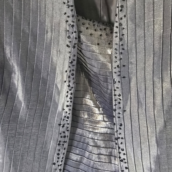 COPY - J.R. Nites Carol Lin Jacket Tank Set 2-Pc Taupe Bead 3/4 Sleeve Cuff Wom… - Picture 8 of 16